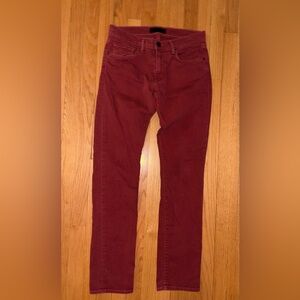 J Brand Tyler Burgundy/Wine Men’s Jeans — Size 31 — Slim Straight